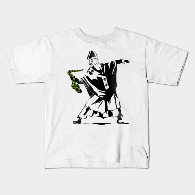 Snake Thrower Kids T-Shirt by HeroInstitute